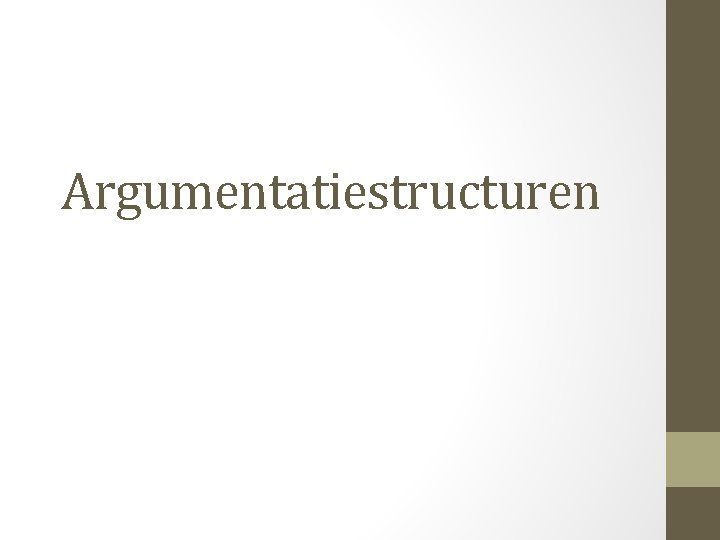 Argumentatiestructuren 