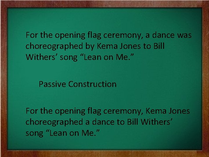 For the opening flag ceremony, a dance was choreographed by Kema Jones to Bill