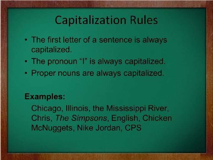 Capitalization Rules 
