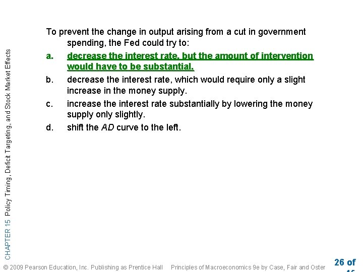 CHAPTER 15 Policy Timing, Deficit Targeting, and Stock Market Effects To prevent the change CHAPTER 15 Policy Timing, Deficit Targeting, and Stock Market Effects To prevent the change