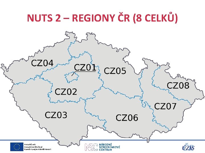 NUTS 2 – REGIONY ČR (8 CELKŮ) Evropská unie Evropský sociální fond Operační program NUTS 2 – REGIONY ČR (8 CELKŮ) Evropská unie Evropský sociální fond Operační program