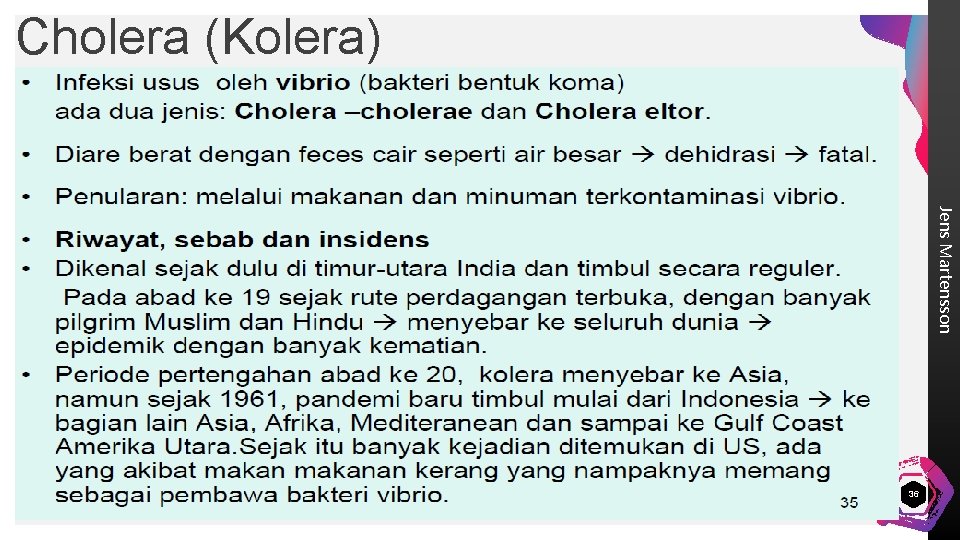Cholera (Kolera) Jens Martensson 36 Cholera (Kolera) Jens Martensson 36