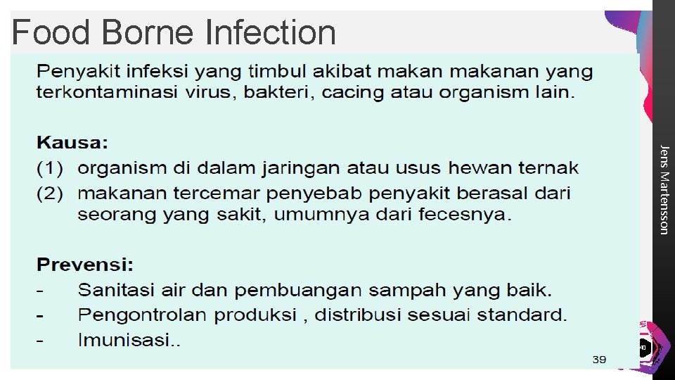 Food Borne Infection Jens Martensson 40 