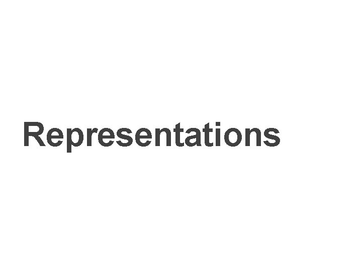 NM 3413 AUDIENCE ANALYSIS REPRESENTATIONS Representations 