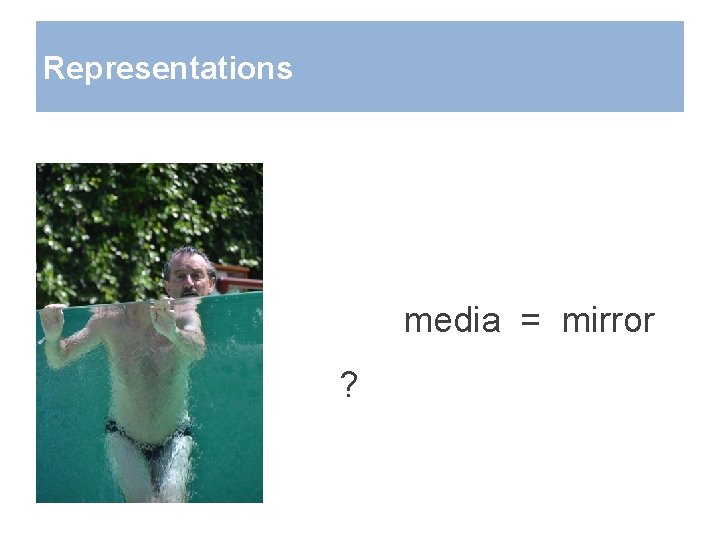 Representations media = mirror ? 