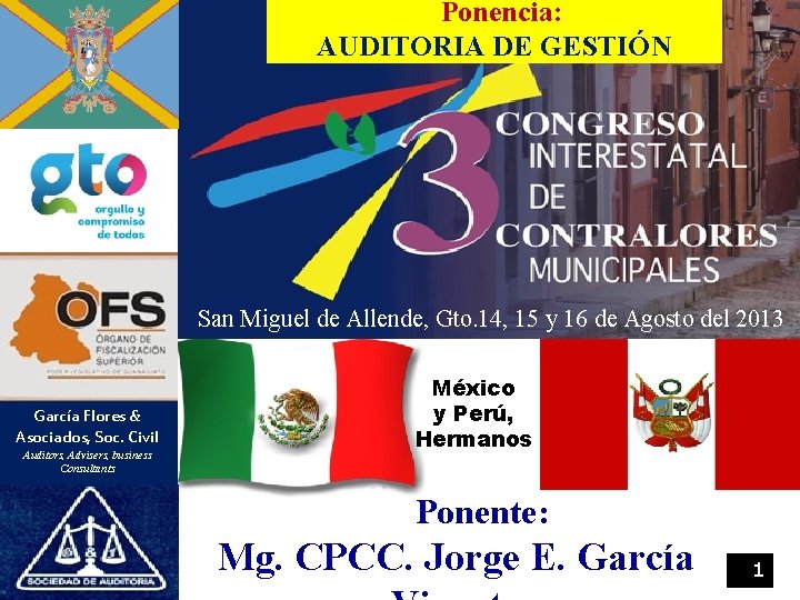 Ponencia: AUDITORIA DE GESTIÓN San Miguel de Allende, Gto. 14, 15 y 16 de
