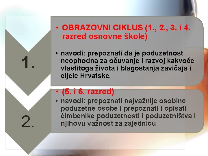  • OBRAZOVNI CIKLUS (1. , 2. , 3. i 4. razred osnovne škole)