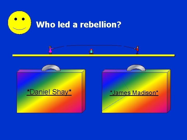 Who led a rebellion? *Daniel Shay* *James Madison* 