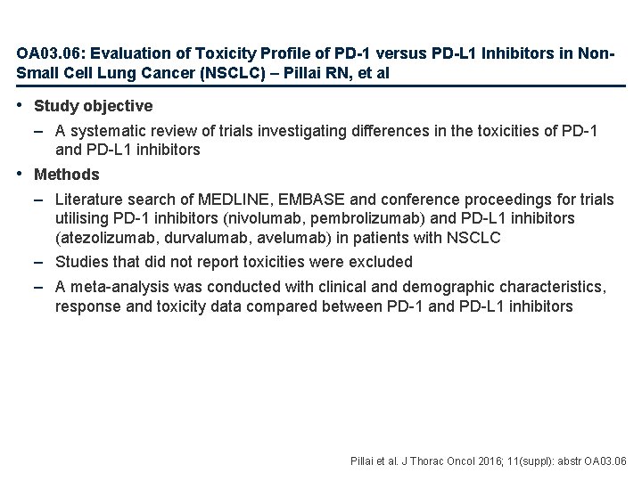 OA 03. 06: Evaluation of Toxicity Profile of PD-1 versus PD-L 1 Inhibitors in