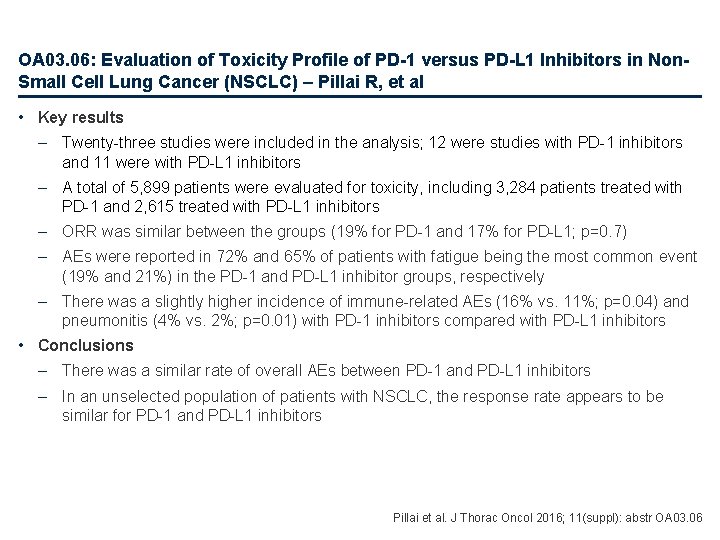 OA 03. 06: Evaluation of Toxicity Profile of PD-1 versus PD-L 1 Inhibitors in