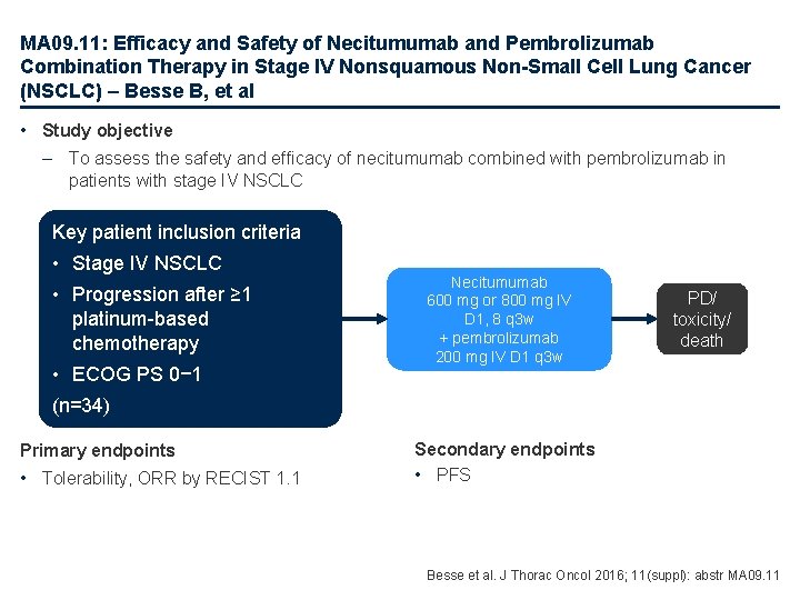 MA 09. 11: Efficacy and Safety of Necitumumab and Pembrolizumab Combination Therapy in Stage