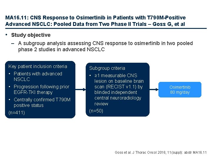 MA 16. 11: CNS Response to Osimertinib in Patients with T 790 M-Positive Advanced