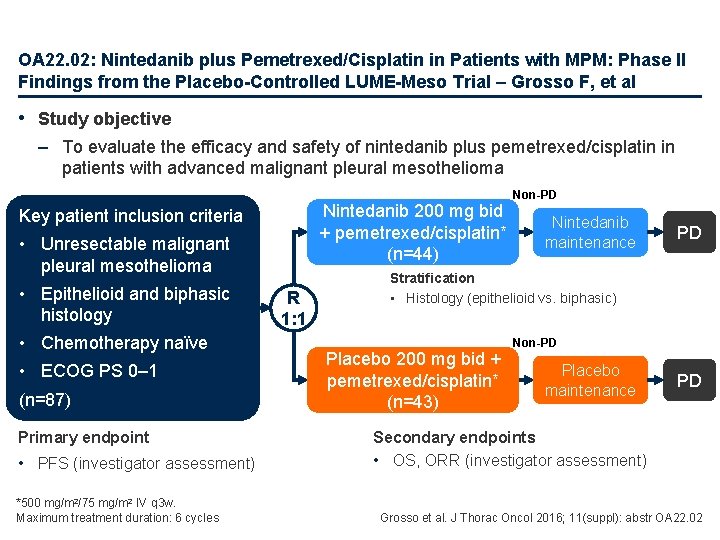 OA 22. 02: Nintedanib plus Pemetrexed/Cisplatin in Patients with MPM: Phase II Findings from