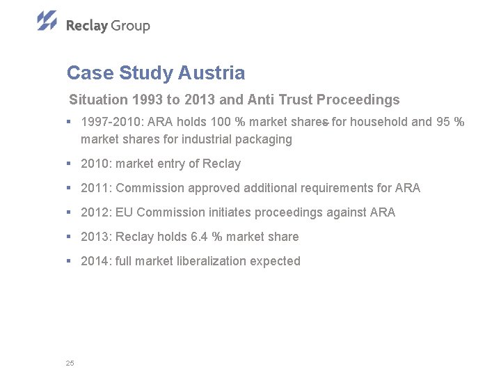 Case Study Austria Situation 1993 to 2013 and Anti Trust Proceedings § 1997 -2010: