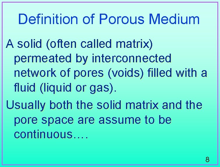 porus definition