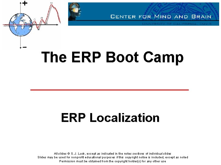 The ERP Boot Camp ERP Localization All slides © S. J. Luck, except as