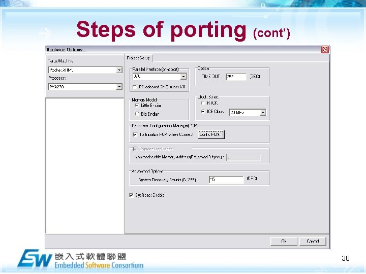 Steps of porting (cont’) 30 