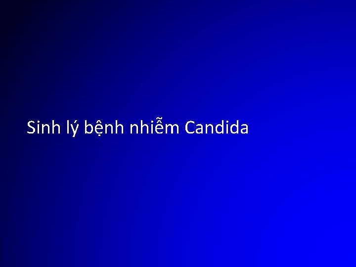 Sinh lý bệnh nhiễm Candida 