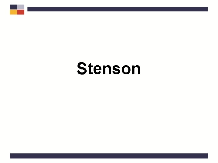 Stenson 