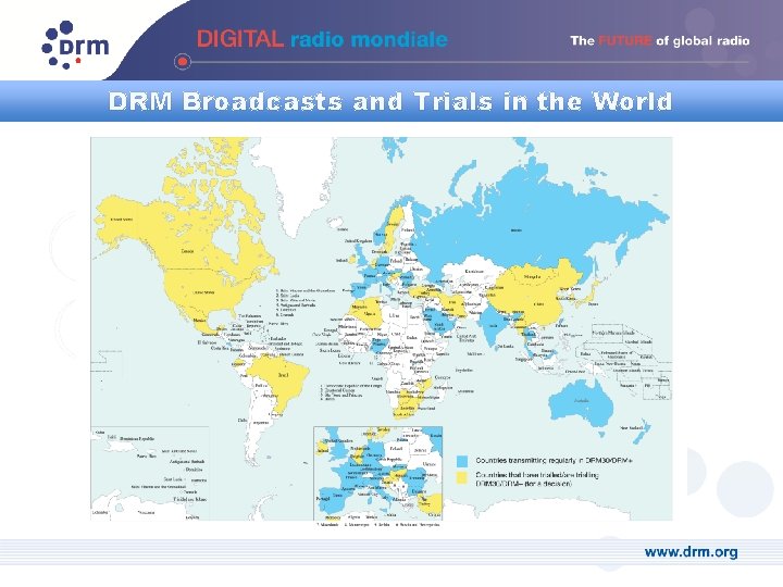 DRM Broadcasts and Trials in the World 