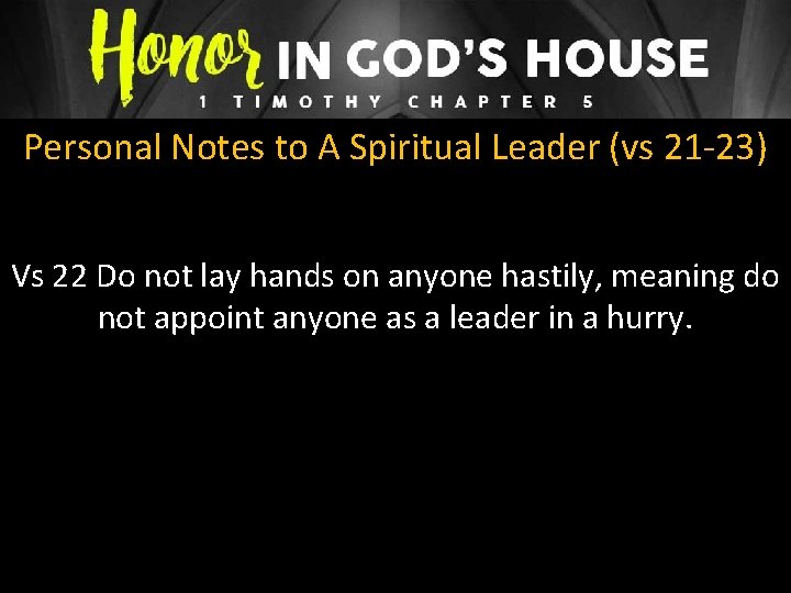 1 Timothy 5 Overview Relationships Within The Church