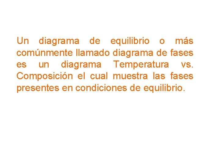 Un diagrama de equilibrio o más comúnmente llamado diagrama de fases es un diagrama Un diagrama de equilibrio o más comúnmente llamado diagrama de fases es un diagrama