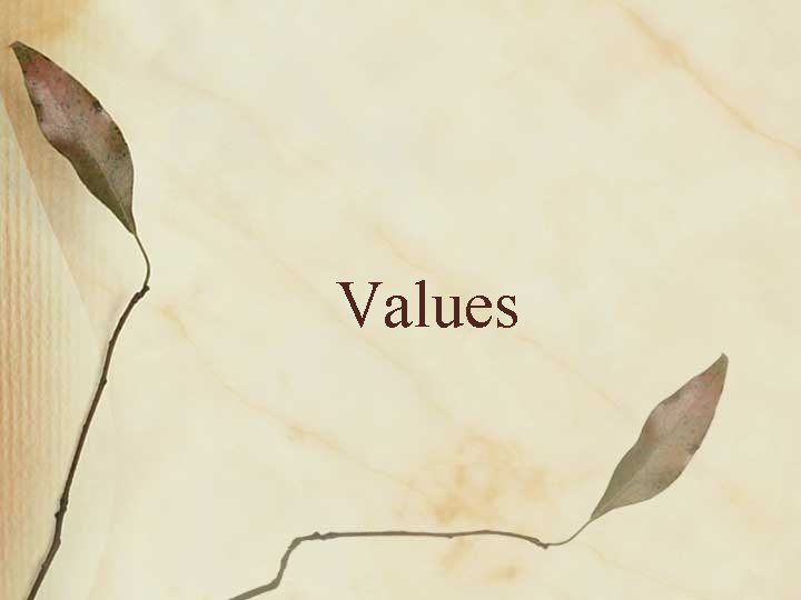 Values 