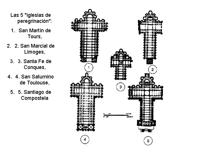 Las 5 "iglesias de peregrinación": 1. San Martín de Tours, 2. 2. San Marcial