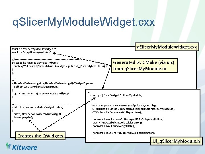 q. Slicer. My. Module. Widget. cxx #include "q. Slicer. My. Module. Widget. h" #include