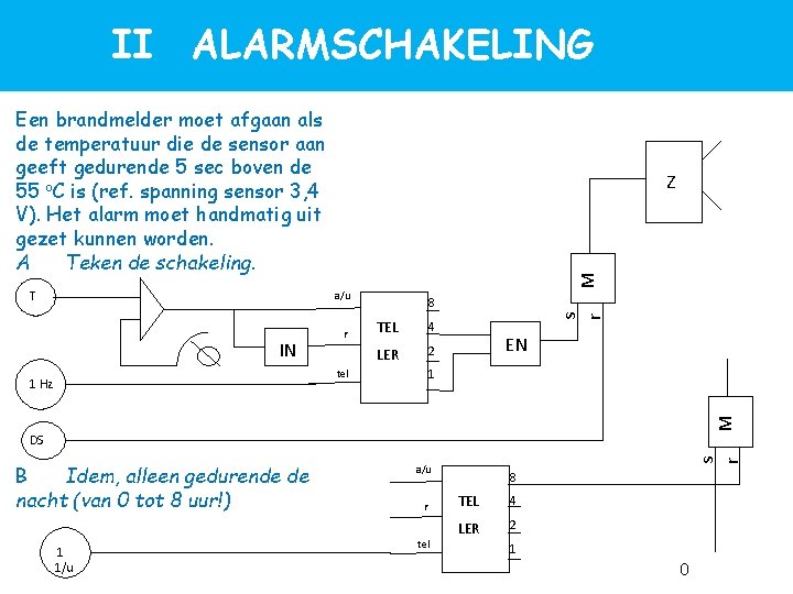 II ALARMSCHAKELING Een brandmelder moet afgaan als de temperatuur die de sensor aan geeft II ALARMSCHAKELING Een brandmelder moet afgaan als de temperatuur die de sensor aan geeft
