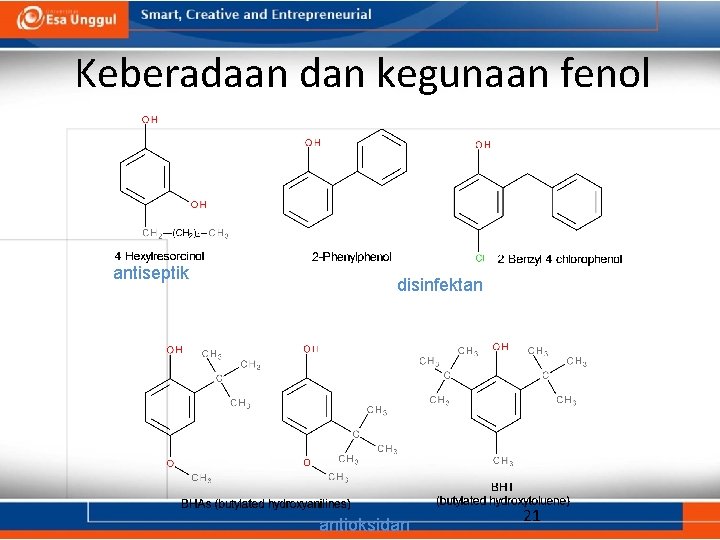 Keberadaan dan kegunaan fenol antiseptik disinfektan antioksidan 21 
