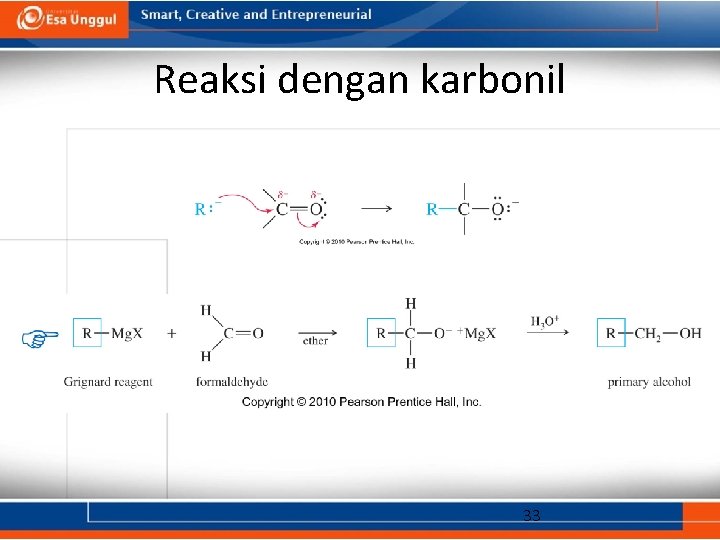 Reaksi dengan karbonil 33 