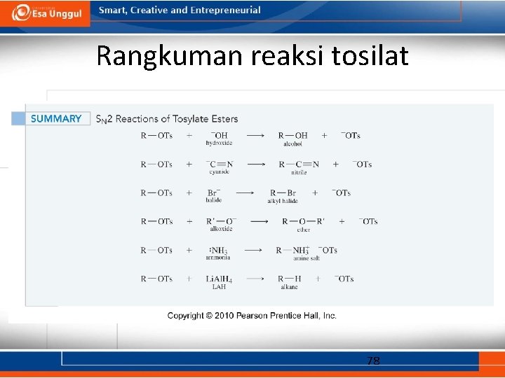 Rangkuman reaksi tosilat 78 