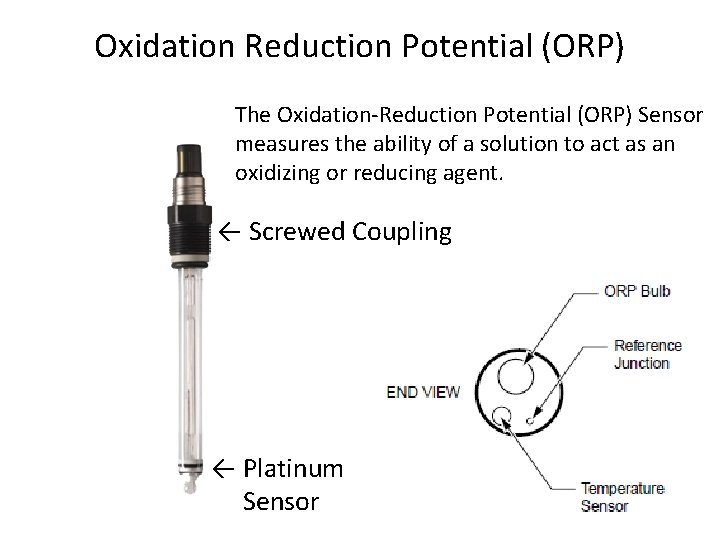 Oxidation Reduction Potential (ORP) The Oxidation-Reduction Potential (ORP) Sensor measures the ability of a Oxidation Reduction Potential (ORP) The Oxidation-Reduction Potential (ORP) Sensor measures the ability of a