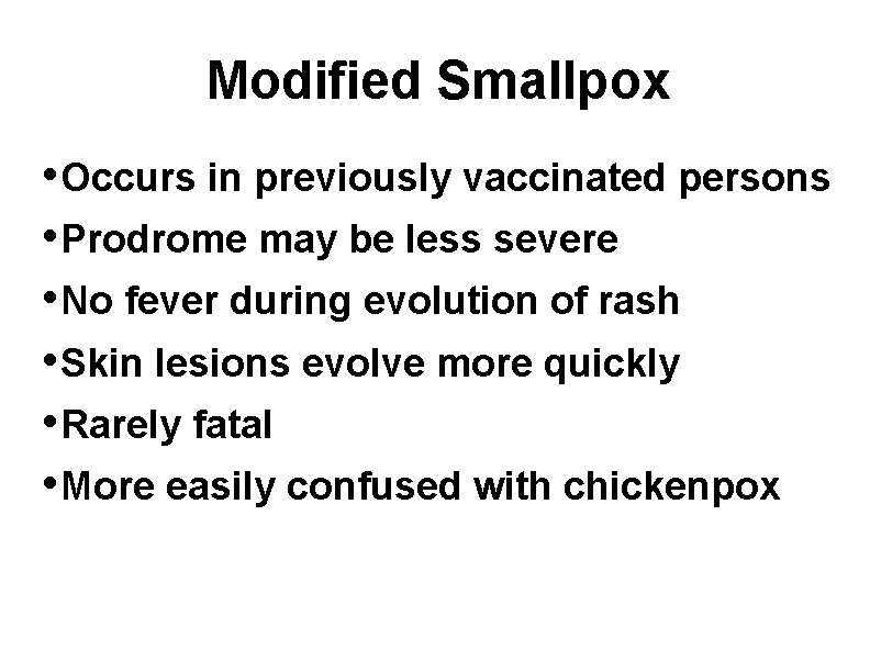 Smallpox Prevention Smallpox and Smallpox Vaccine Epidemiology and Prevention of