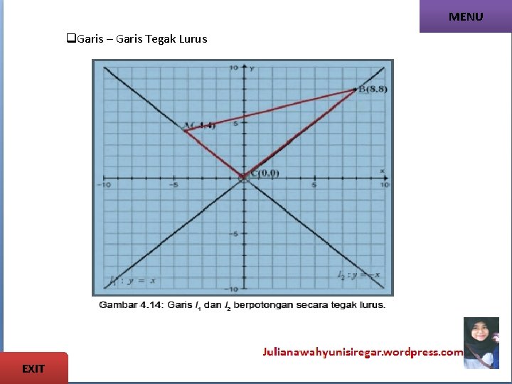MENU q. Garis – Garis Tegak Lurus EXIT 