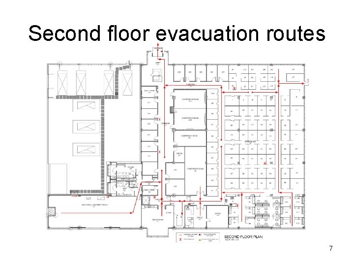 Second floor evacuation routes 7 