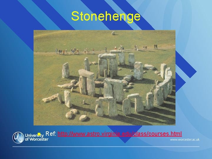 Stonehenge n Ref: http: //www. astro. virginia. edu/class/courses. html 