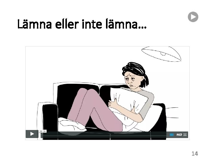 Lämna eller inte lämna… 14 