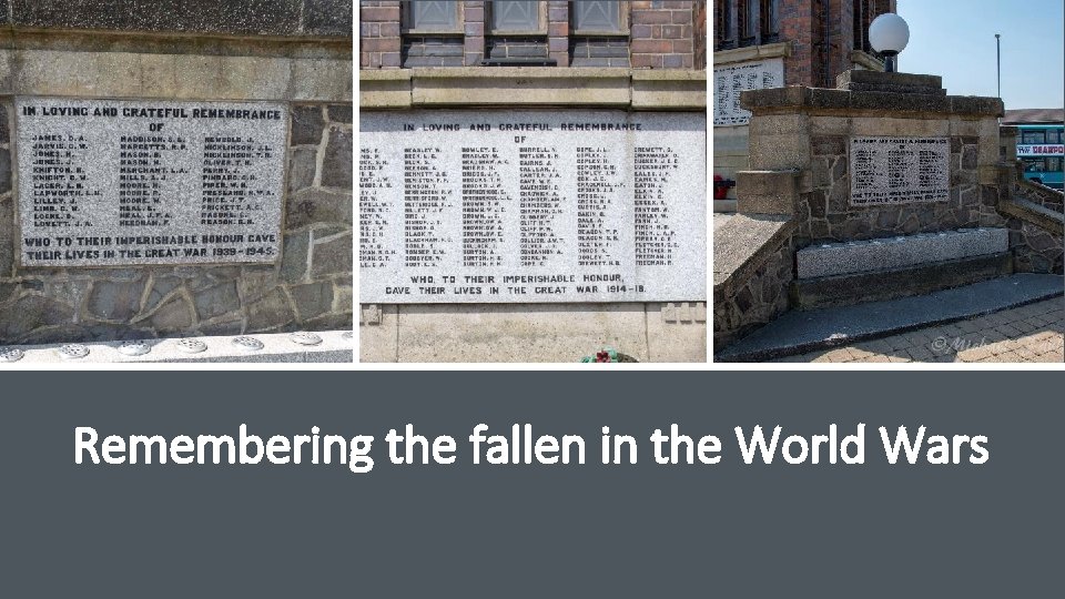 Remembering the fallen in the World Wars 