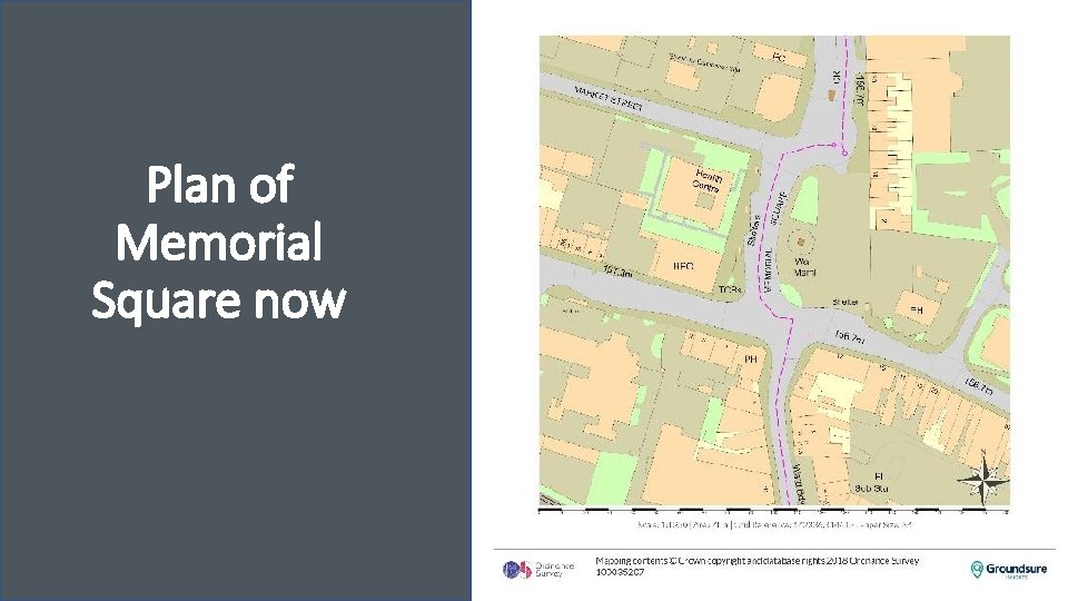 Plan of Memorial Square now 