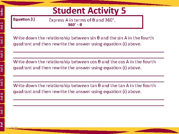 Index Act 1 Act 2 Act 3 Act 4 Act 5 Express A in