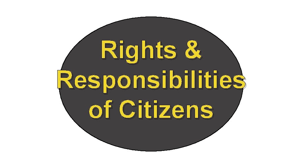 Rights & Responsibilities of Citizens 