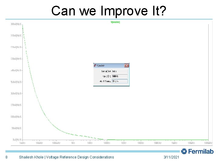 Can we Improve It? 8 Shailesh Khole | Voltage Reference Design Considerations 3/11/2021 