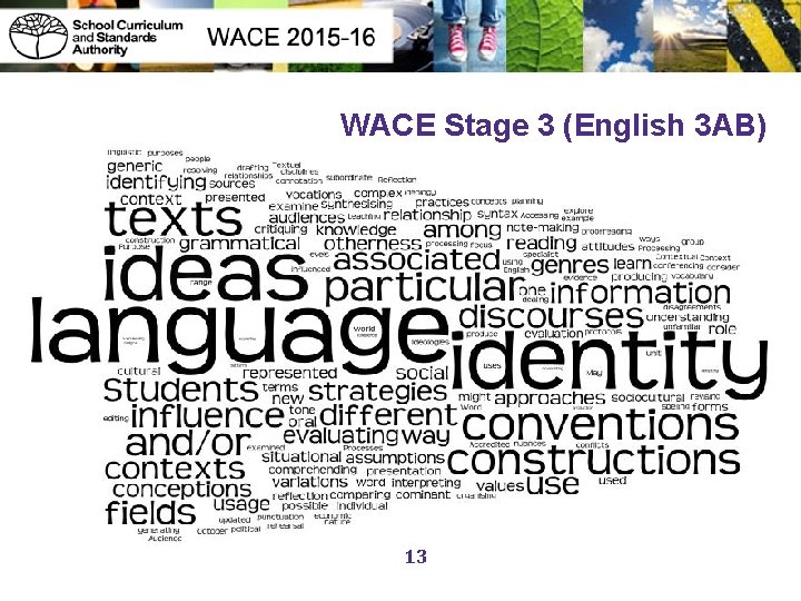 WACE Stage 3 (English 3 AB) 13 13 