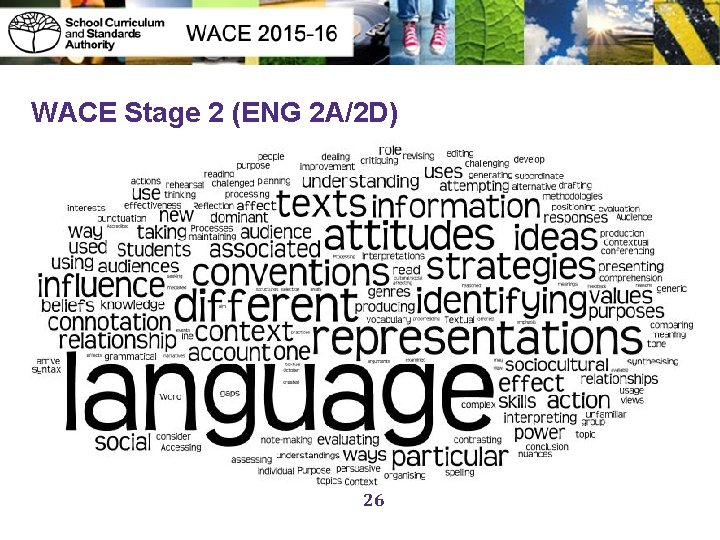 WACE Stage 2 (ENG 2 A/2 D) 26 26 