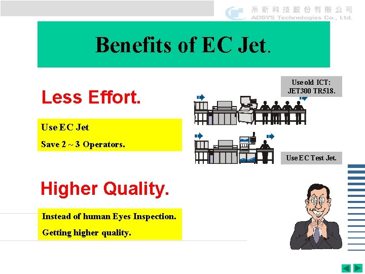 Benefits of EC Jet. Less Effort. Use old ICT: JET 300 TR 518. Use Benefits of EC Jet. Less Effort. Use old ICT: JET 300 TR 518. Use