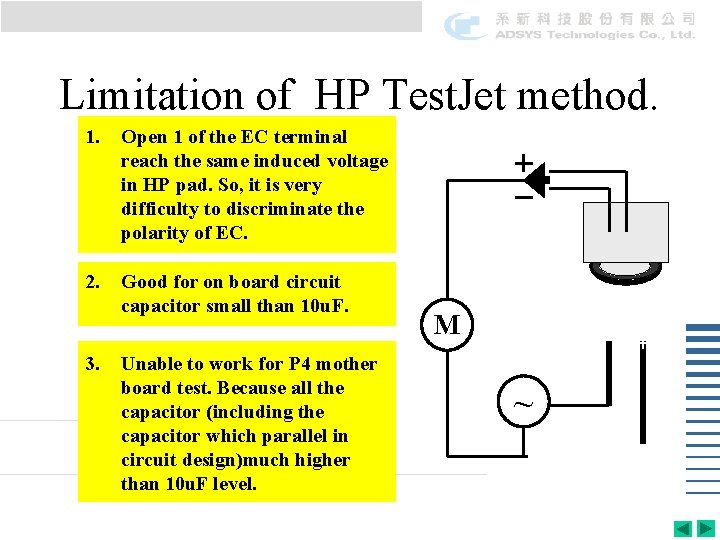Limitation of HP Test. Jet method. 1. Open 1 of the EC terminal reach Limitation of HP Test. Jet method. 1. Open 1 of the EC terminal reach