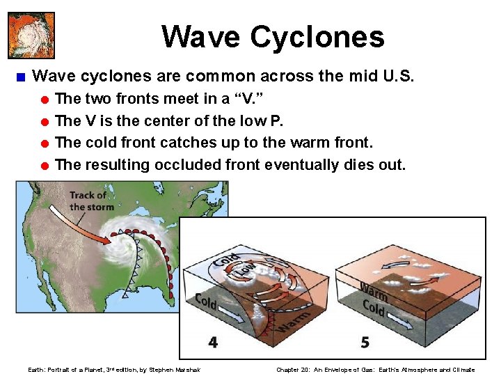 Wave Cyclones < Wave cyclones are common across the mid U. S. = The