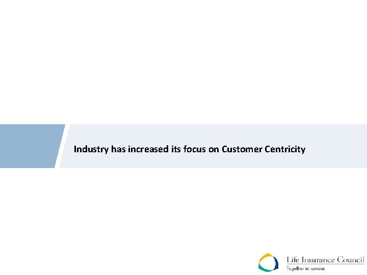 Industry has increased its focus on Customer Centricity 